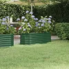 vidaXL Krukker & Plantebeholdere^højbed 114x40x36 cm pulverlakeret stål grøn - Plantekrukker