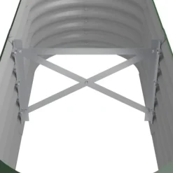 vidaXL Krukker & Plantebeholdere^højbed 114x40x36 cm pulverlakeret stål grøn - Plantekrukker