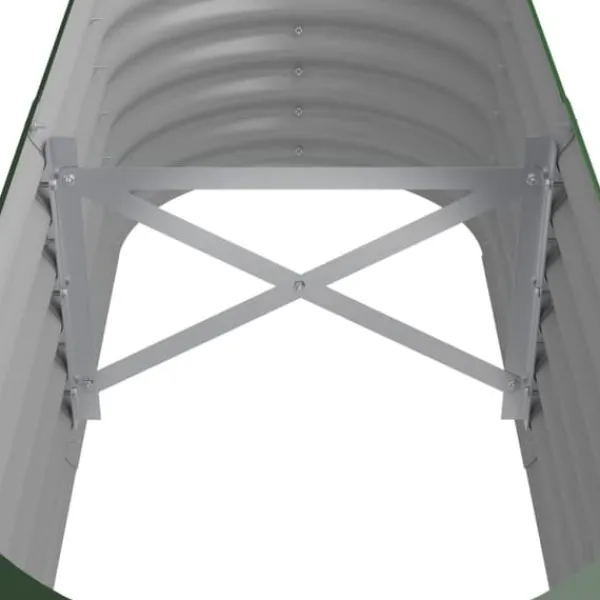 vidaXL Krukker & Plantebeholdere^højbed 114x40x36 cm pulverlakeret stål grøn - Plantekrukker