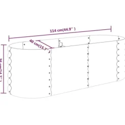 vidaXL Krukker & Plantebeholdere^højbed 114x40x36 cm pulverlakeret stål grøn - Plantekrukker