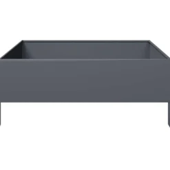 Clearance højbed 100x100x25 cm stål antracitgrå Plantningsbænke
