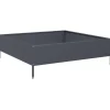 vidaXL Plantningsbænke^højbed 100x100x33,5 cm stål antracitgrå