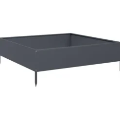 vidaXL Plantningsbænke^højbed 100x100x33,5 cm stål antracitgrå