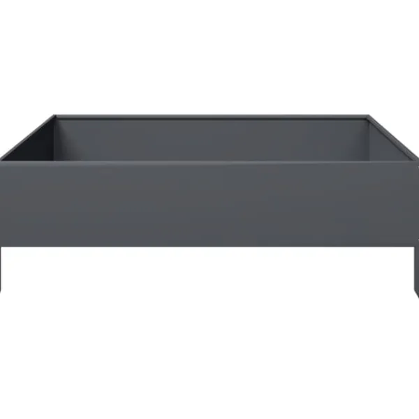 vidaXL Plantningsbænke^højbed 100x100x33,5 cm stål antracitgrå