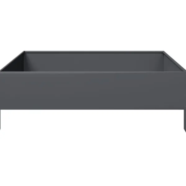 vidaXL Plantningsbænke^højbed 100x100x33,5 cm stål antracitgrå
