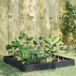 Hot højbed 100x100x26 cm stål antracitgrå Plantningsbænke