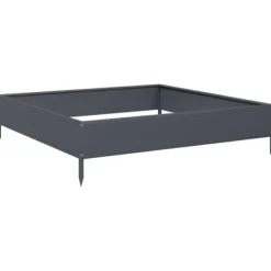 Hot højbed 100x100x26 cm stål antracitgrå Plantningsbænke
