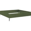 vidaXL Plantningsbænke^højbed 100x100x26 cm stål olivengrøn