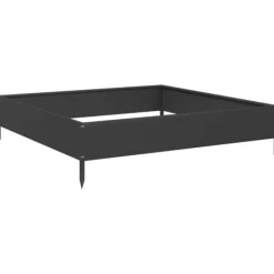 New højbed 100x100x26 cm stål sort Plantningsbænke