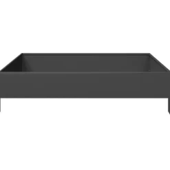 New højbed 100x100x26 cm stål sort Plantningsbænke