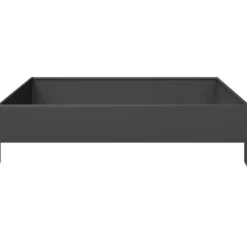 New højbed 100x100x26 cm stål sort Plantningsbænke