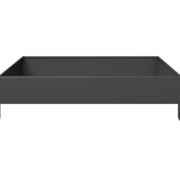 New højbed 100x100x26 cm stål sort Plantningsbænke