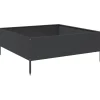New højbed 100x100x25 cm stål sort Plantningsbænke