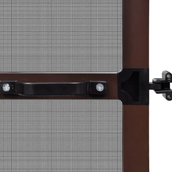vidaXL Insektmiddel & Dyreafvisende Middel^hængslet insektnet til dør 100x215 cm brun - Husdøre