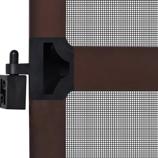 vidaXL Insektmiddel & Dyreafvisende Middel^hængslet insektnet til dør 100x215 cm brun - Husdøre
