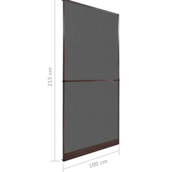 vidaXL Insektmiddel & Dyreafvisende Middel^hængslet insektnet til dør 100x215 cm brun - Husdøre