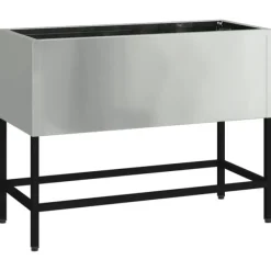 vidaXL Krukker & Plantebeholdere^Hævet haveplante Sølv 60 x 26 x 45 cm Galvaniseret stål