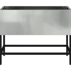 vidaXL Krukker & Plantebeholdere^Hævet haveplante Sølv 60 x 26 x 45 cm Galvaniseret stål