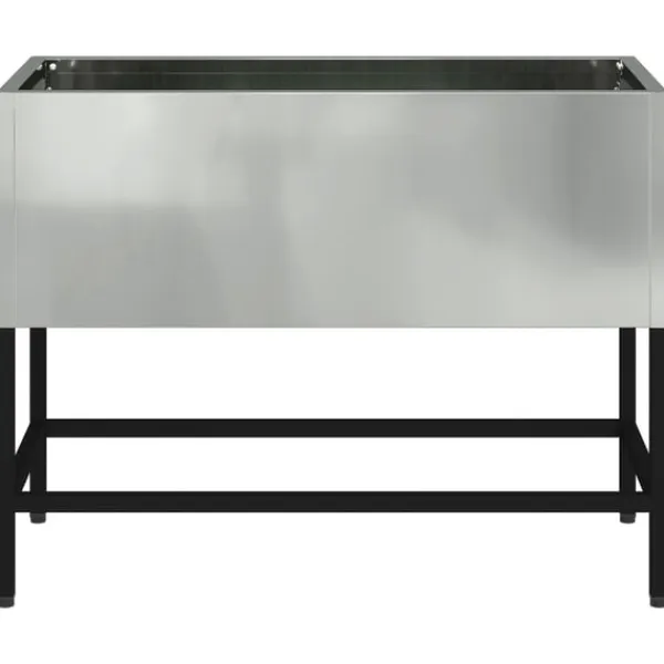 vidaXL Krukker & Plantebeholdere^Hævet haveplante Sølv 60 x 26 x 45 cm Galvaniseret stål