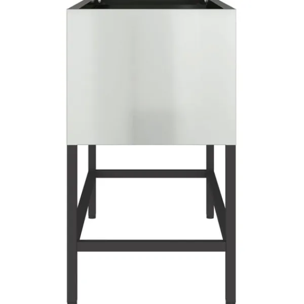 vidaXL Krukker & Plantebeholdere^Hævet haveplante Sølv 60 x 26 x 45 cm Galvaniseret stål