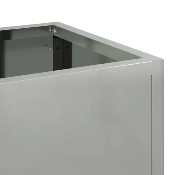vidaXL Krukker & Plantebeholdere^Hævet haveplante Sølv 60 x 26 x 45 cm Galvaniseret stål