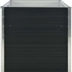 New hævet plantekasse 160x80x77 cm galvaniseret stål antracitgrå - Plantekrukker Krukker & Plantebeholdere