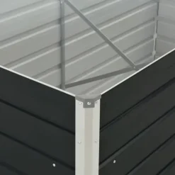 New hævet plantekasse 160x80x77 cm galvaniseret stål antracitgrå - Plantekrukker Krukker & Plantebeholdere