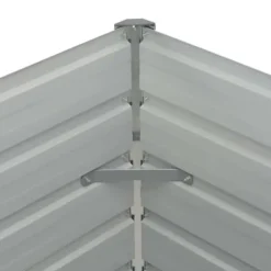New hævet plantekasse 160x80x77 cm galvaniseret stål antracitgrå - Plantekrukker Krukker & Plantebeholdere
