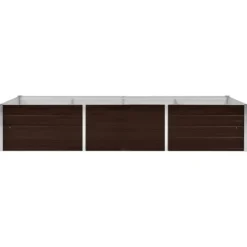 vidaXL Krukker & Plantebeholdere^hævet plantekasse 240x80x45 cm galvaniseret stål brun - Plantekrukker