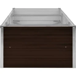 vidaXL Krukker & Plantebeholdere^hævet plantekasse 240x80x45 cm galvaniseret stål brun - Plantekrukker