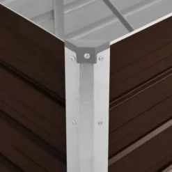 vidaXL Krukker & Plantebeholdere^hævet plantekasse 240x80x45 cm galvaniseret stål brun - Plantekrukker