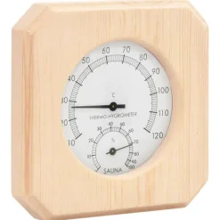Online 2-i-1 saunasæt hygrometer og timeglas massivt fyrretræ Sauna