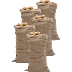 New jutesække 5 stk. 65x135 cm 100 % jute 220 g/m2 - Kufferter & tasker Havekurve