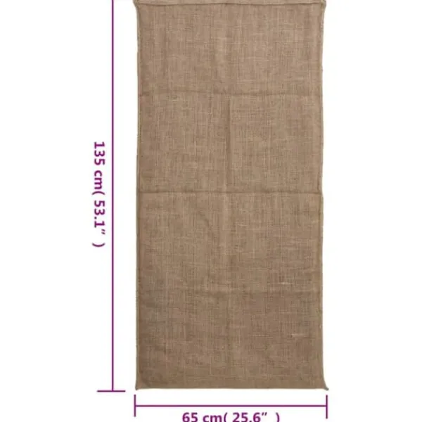 New jutesække 5 stk. 65x135 cm 100 % jute 220 g/m2 - Kufferter & tasker Havekurve