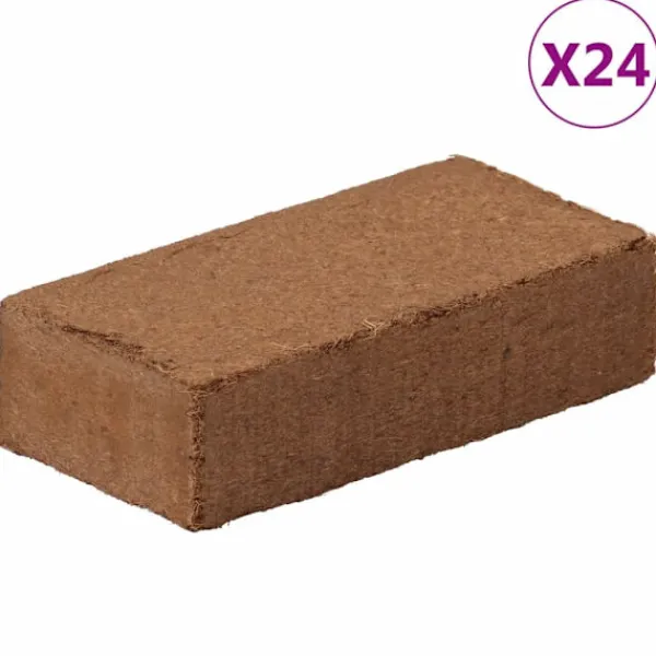 vidaXL Kompostering^kokosblokke 24 stk. 650 g pr. stk. 15,6 kg i alt