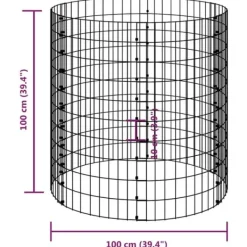 Best kompostbeholder Ø100x100 cm galvaniseret stål - Kompostbeholdere Kompostering
