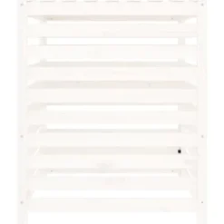 vidaXL Kompostering^kompostbeholder 82,5x82,5x99,5 cm massivt fyrretræ hvid - Kompostbeholdere