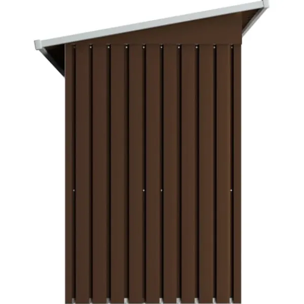 New opbevaringsskur til haven 194x121x181 cm stål brun - Skure & Redskabsskure Skure, Garager & Carports