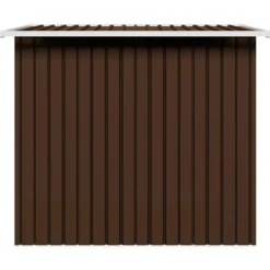 New opbevaringsskur til haven 194x121x181 cm stål brun - Skure & Redskabsskure Skure, Garager & Carports