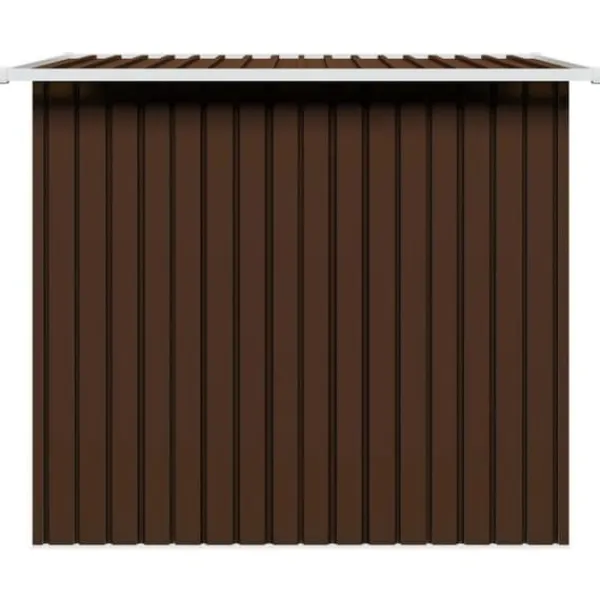 New opbevaringsskur til haven 194x121x181 cm stål brun - Skure & Redskabsskure Skure, Garager & Carports