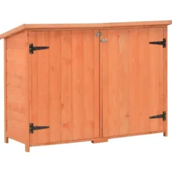 Hot opbevaringsskur til haven 120x50x91 cm træ - Skure & Redskabsskure Skure, Garager & Carports