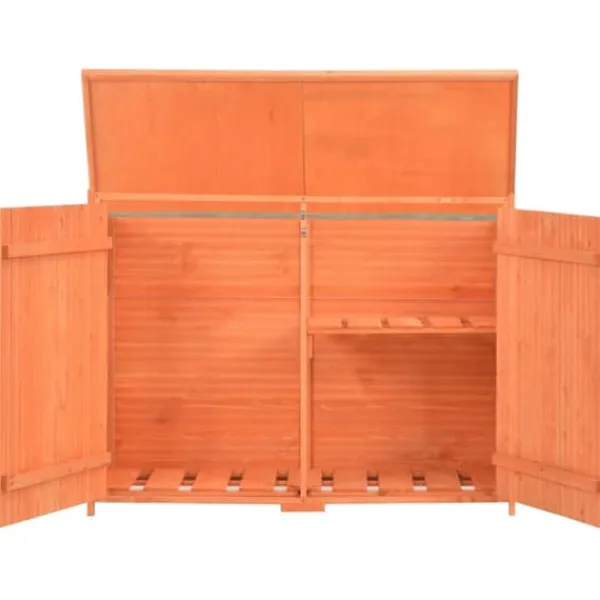 Hot opbevaringsskur til haven 120x50x91 cm træ - Skure & Redskabsskure Skure, Garager & Carports