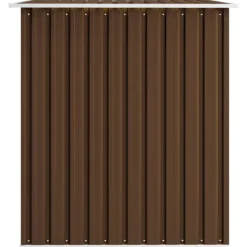 Outlet opbevaringsskur til haven 257x205x178 cm stål brun - Skure & Redskabsskure Skure, Garager & Carports