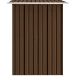 Discount opbevaringsskur til haven 204x132x186 cm stål brun - Skure & Redskabsskure Skure, Garager & Carports