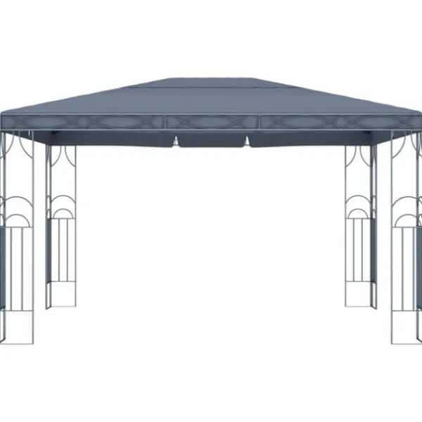 Hot pavillon 400 x 300 cm antracitgrå - Festtelte & havepavilloner Telte & Lysthuse
