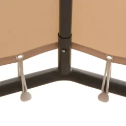 vidaXL Telte & Lysthuse^pavillon 4 x 4 m stål beige - Festtelte & havepavilloner