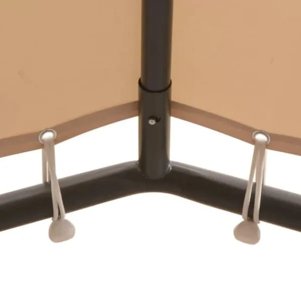 vidaXL Telte & Lysthuse^pavillon 4 x 4 m stål beige - Festtelte & havepavilloner