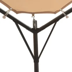 vidaXL Telte & Lysthuse^pavillon 4 x 4 m stål beige - Festtelte & havepavilloner