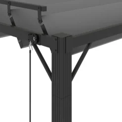 vidaXL Buer, Spalier, Lysthuse Uden Tag^pavillon med lameltag 3x4 m aluminium og stof antracitgrå - Festtelte & havepavilloner