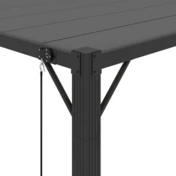 vidaXL Buer, Spalier, Lysthuse Uden Tag^pavillon med lameltag 3x4 m aluminium og stof antracitgrå - Festtelte & havepavilloner